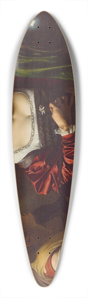 Caravaggio - Martha and Mary Magdalene 39.3 inch art pintail longboard deck