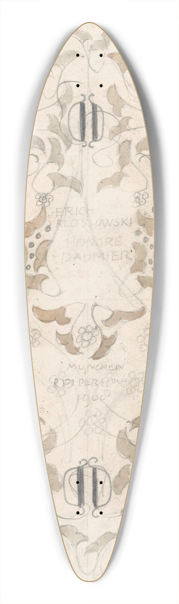 Carel Adolph Lion Cachet - Ontwerp voor een omslag voor een uitgave van Honor Daumier en Erich Klossowski (Mnchen 1908) 39.3 inch art pintail longboard deck