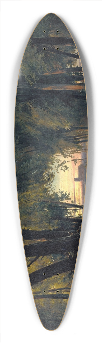 Carl Blechen - Forest path near Spandau 39.3 inch art pintail longboard deck