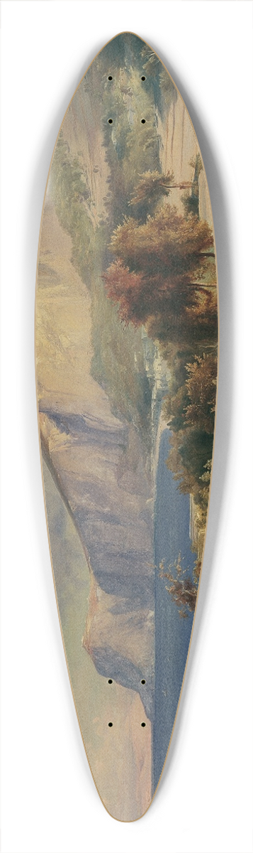 Carl Blechen - Nachmittag auf Capri 39.3 inch art pintail longboard deck