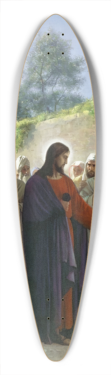 Carl Bloch - Christ Healing the Blind Man 39.3 inch art pintail longboard deck