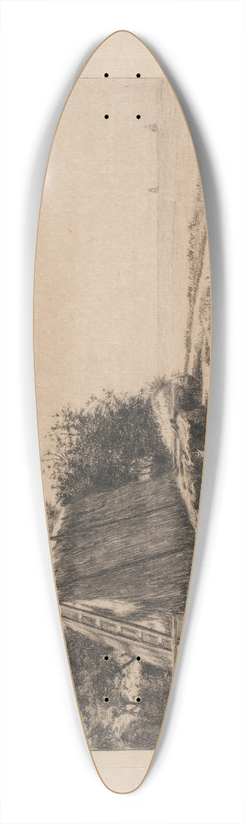 Carl Bloch - Landskabet med Hstakken 39.3 inch art pintail longboard deck