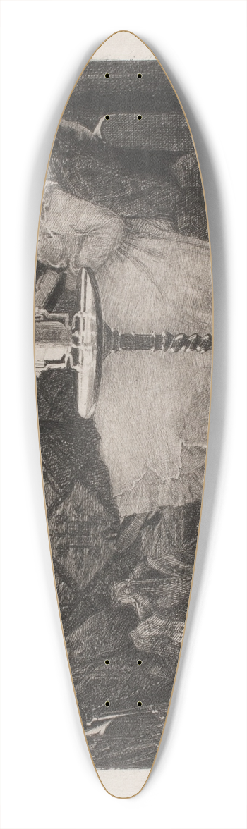 Carl Bloch - Reading lady 39.3 inch art pintail longboard deck