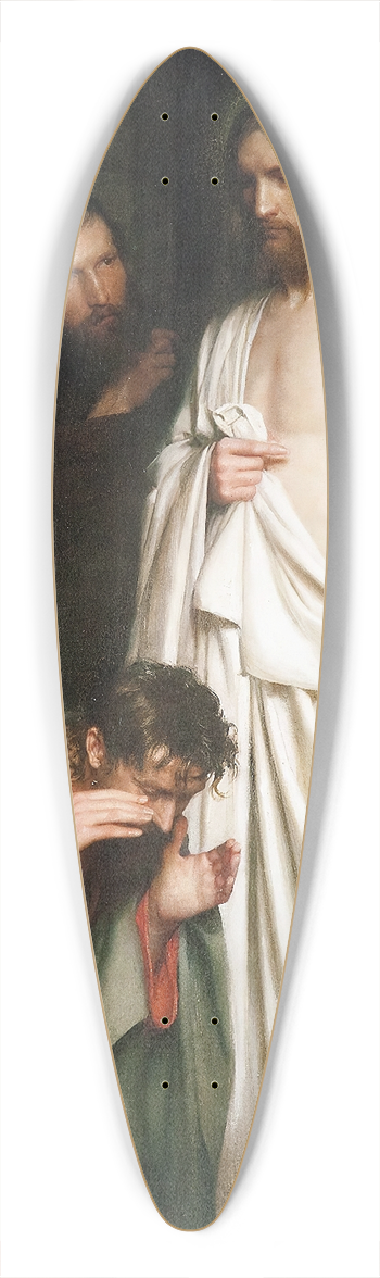 Carl Bloch - The Doubting Thomas 39.3 inch art pintail longboard deck