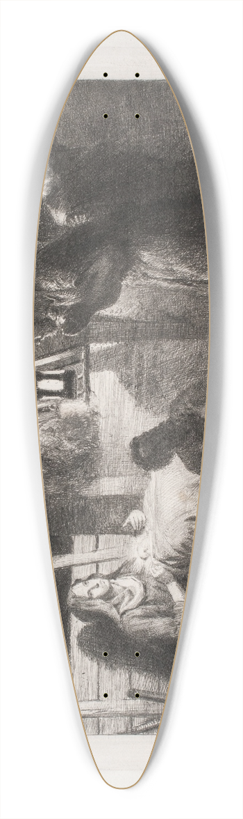 Carl Bloch - The worship of the shepherds 39.3 inch art pintail longboard deck