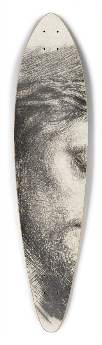 Carl Bloch - Tornekronet Kristushoved 39.3 inch art pintail longboard deck