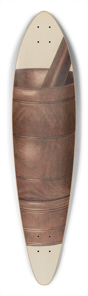 Carl Buergerniss - Mortar and Pestle 39.3 inch art pintail longboard deck