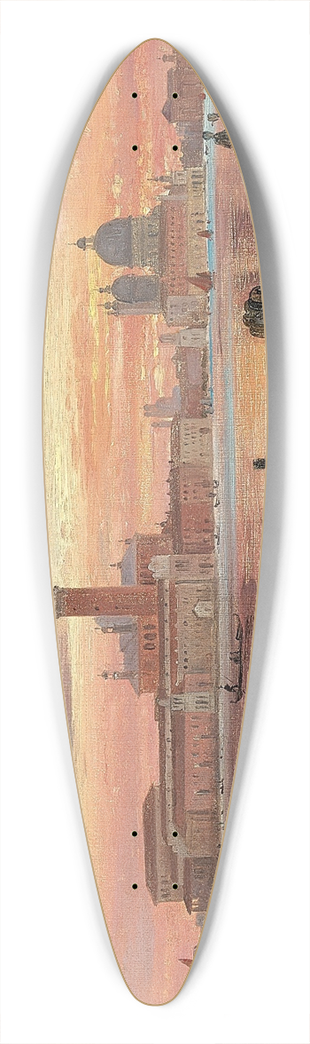 Carl Frederik Aagaard - Venedig i solnedgangen 39.3 inch art pintail longboard deck