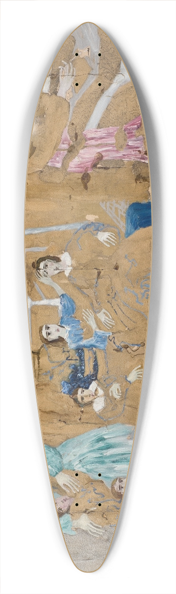 Carl Fredrik Hill - Figures on Golden Ground. Composition from His Illness 39.3 inch art pintail longboard deck