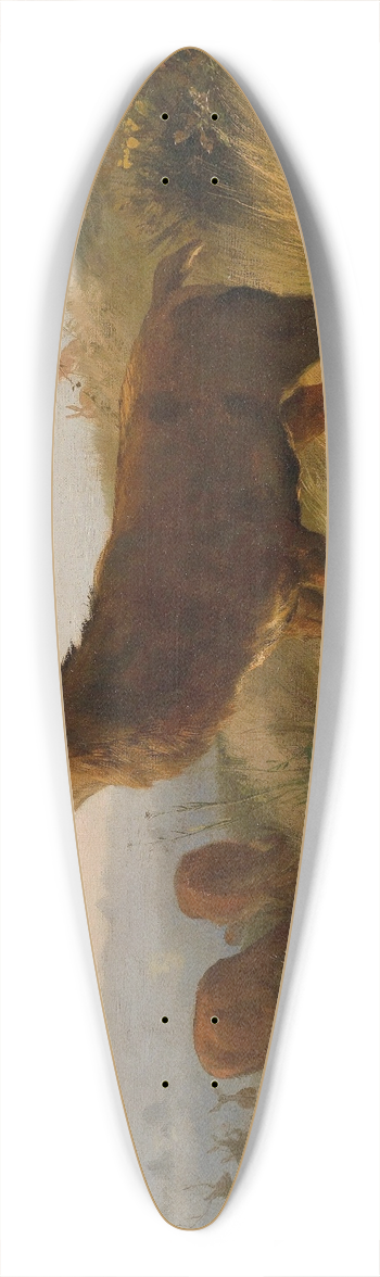 Carl Friedrich Deiker - Rotwildrudel 39.3 inch art pintail longboard deck