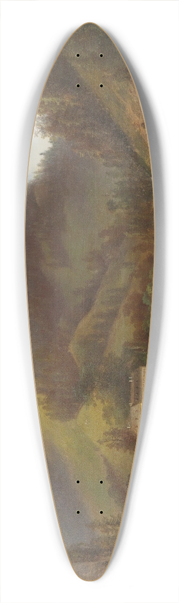 Carl Hasch - Blick auf Schloss Gutenstein 39.3 inch art pintail longboard deck