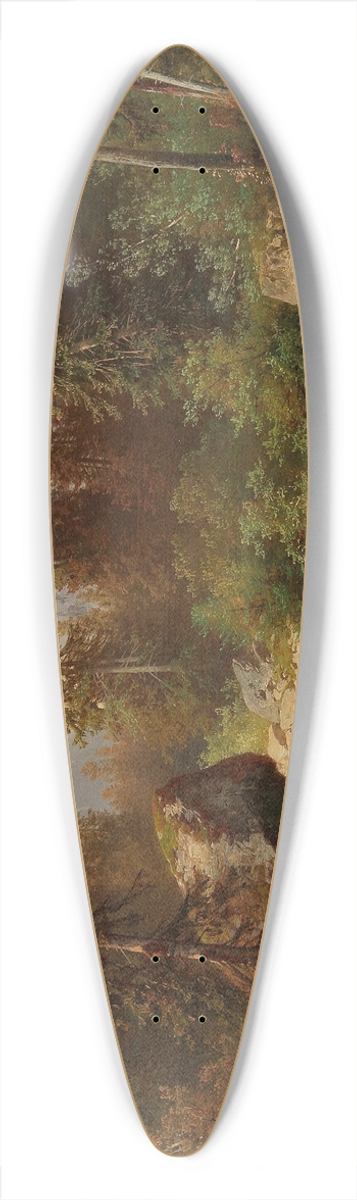 Carl Hasch - Scene By The Waldbachstrub Near Hallstatt 39.3 inch art pintail longboard deck