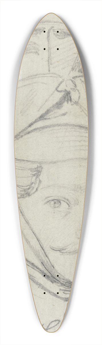 Carl Hoff - Leutnant Polzderf, Brustbild mit Tschako nach rechts 39.3 inch art pintail longboard deck
