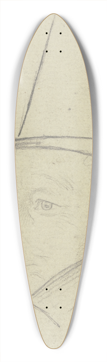 Carl Hoff - Portrait of Zersen 39.3 inch art pintail longboard deck