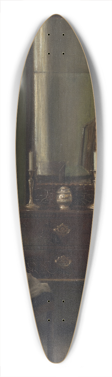 Carl Holse - Interior with a Girl Reading 39.3 inch art pintail longboard deck