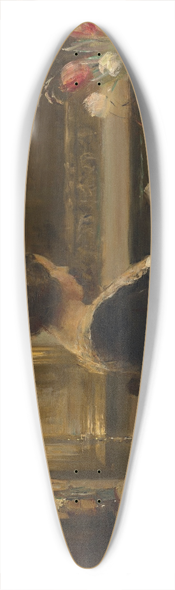 Carl Holse - Reading by Candlelight 39.3 inch art pintail longboard deck