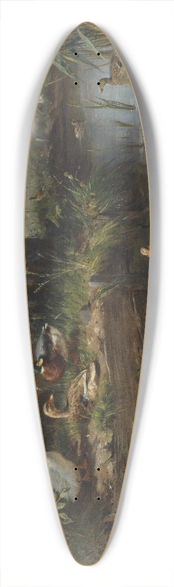 Carl Jutz - Enten am Bach 39.3 inch art pintail longboard deck