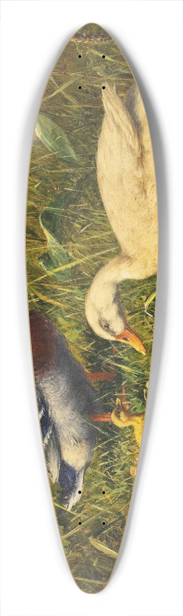 Carl Jutz - Enten mit Jungen am Wasser 39.3 inch art pintail longboard deck
