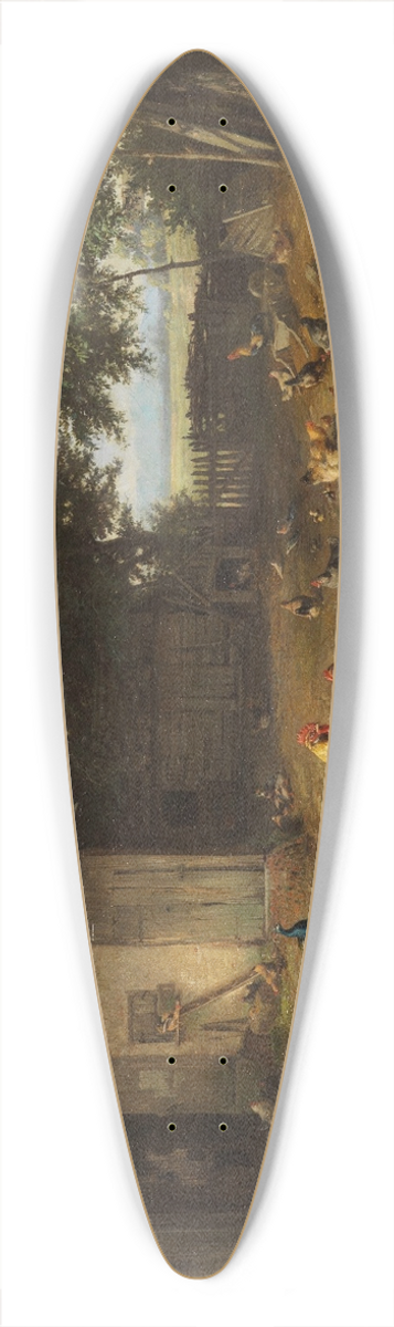 Carl Jutz The Elder - Sommerlicher Hhnerhof 39.3 inch art pintail longboard deck