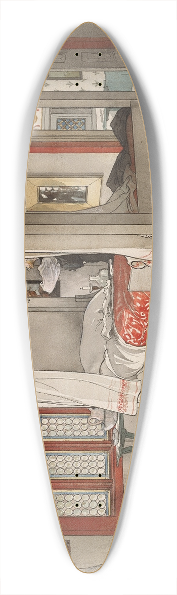 Carl Larsson - Daddys Room 39.3 inch art pintail longboard deck