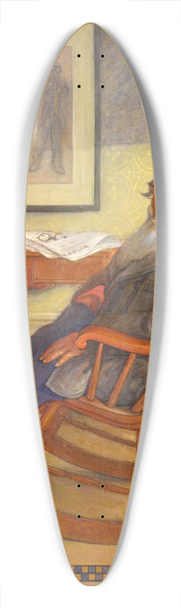 Carl Larsson - Portrait of the Artists Father 39.3 inch art pintail longboard deck