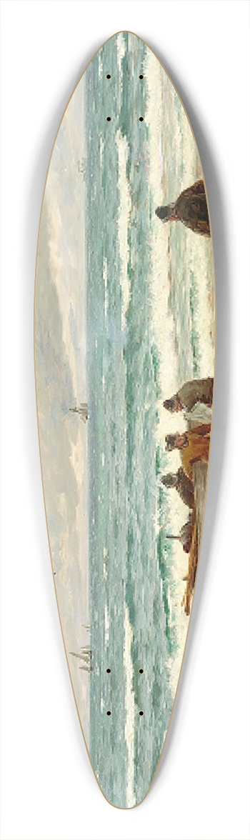 Carl Locher - Iland! Motiv Fra Skagens Snderstrand. Frisk Tiltagende Kuling 39.3 inch art pintail longboard deck