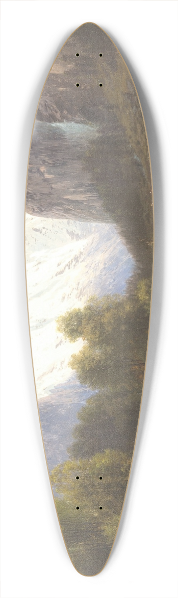 Carl Millner - Hunting party in the mountains 39.3 inch art pintail longboard deck