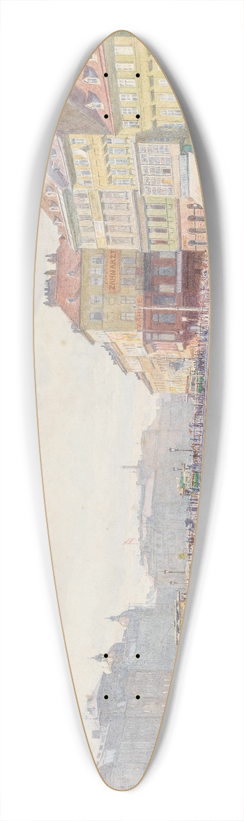 Carl Mller - Ferdinandsbrcke Wien 39.3 inch art pintail longboard deck