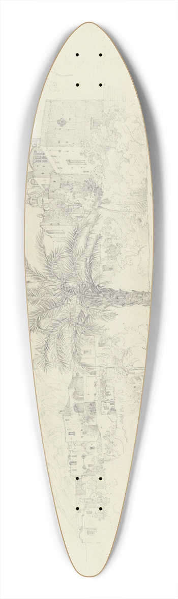 Carl Morgenstern - Im Garten von Pagano auf Capri 39.3 inch art pintail longboard deck