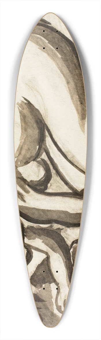 Carl Newman - Female Nude on Hands andKnees 39.3 inch art pintail longboard deck