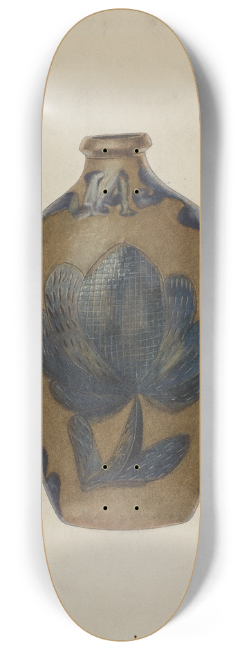 Beverly Chichester - Pa. German Stoneware Flask 8.25 inch art skate deck