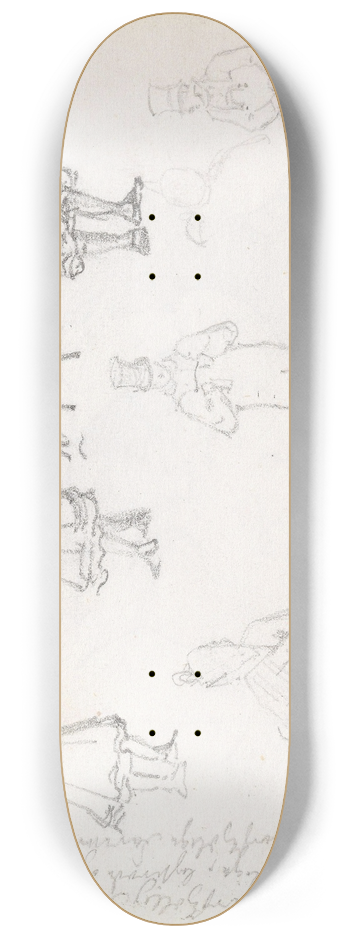 Adolph Tidemand - Figurstudier 8.25 inch art skate deck