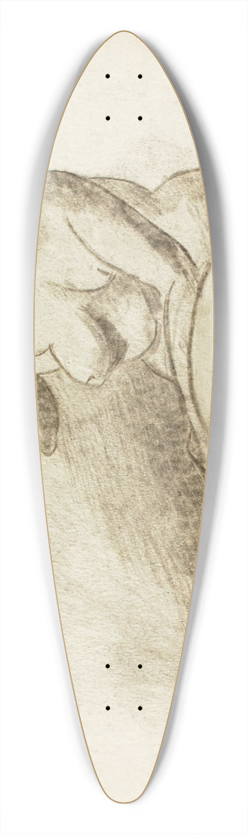 Carl Newman - Seated Female Nudes 39.3 inch art pintail longboard deck