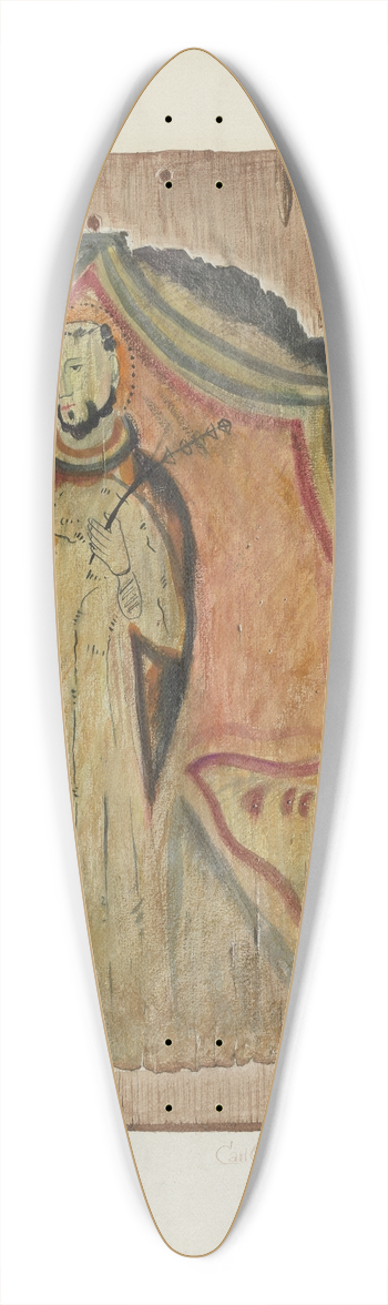 Carl O'Bergh - Santos (San Juan) 39.3 inch art pintail longboard deck