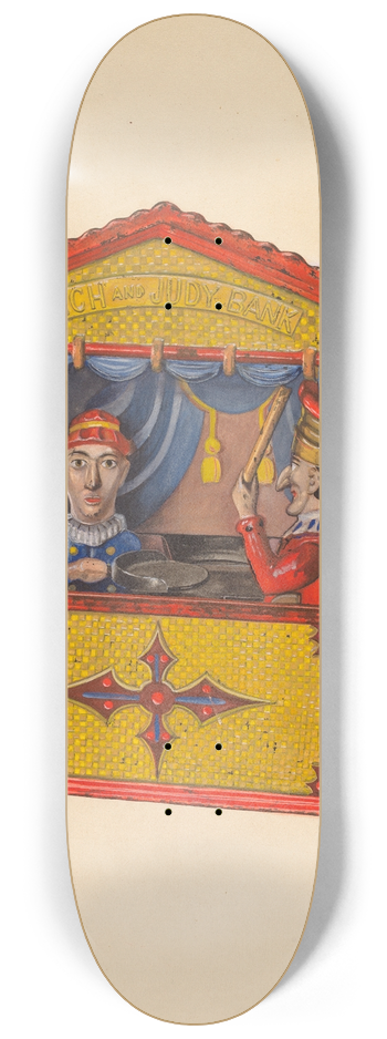 Beverly Chichester - Punch & Judy Toy Bank 8.25 inch art skate deck