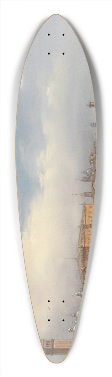 Carlo Canella - View of the Doges Palace from the Dogana in Venice 39.3 inch art pintail longboard deck