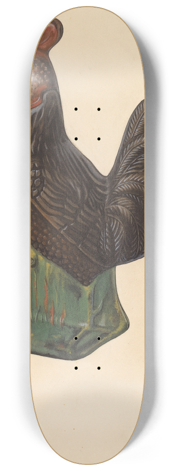 Beverly Chichester - Toy Bank  Rooster 8.25 inch art skate deck