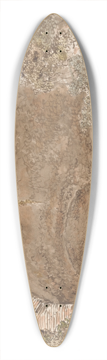Carlo Labruzzi - On the Appian Way 39.3 inch art pintail longboard deck