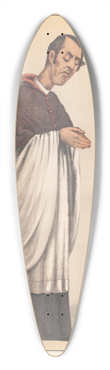 Carlo Pellegrini - Clergy. He makes religion a tragedy, and the movement of his muscles a solemn ceremony. Mackonchie. 31 December 1870 39.3 inch art pintail longboard deck