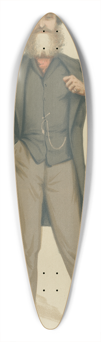 Carlo Pellegrini - Politicians  The Colossus of Roads. Sir George Samuel Jerkinson. 24 April 1875 39.3 inch art pintail longboard deck