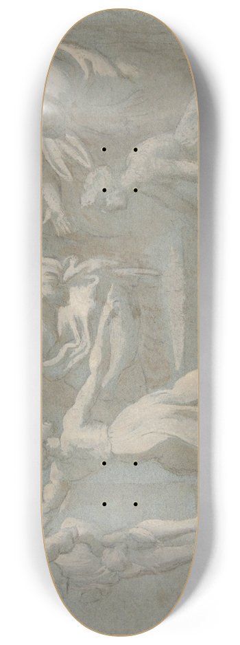 Biagio Pupini - The Judgment of Solomon, after Raphael 8.25 inch art skate deck