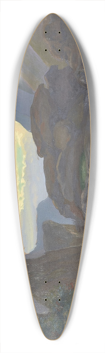 Carlos Schwabe - Paysage du Dauphin 39.3 inch art pintail longboard deck