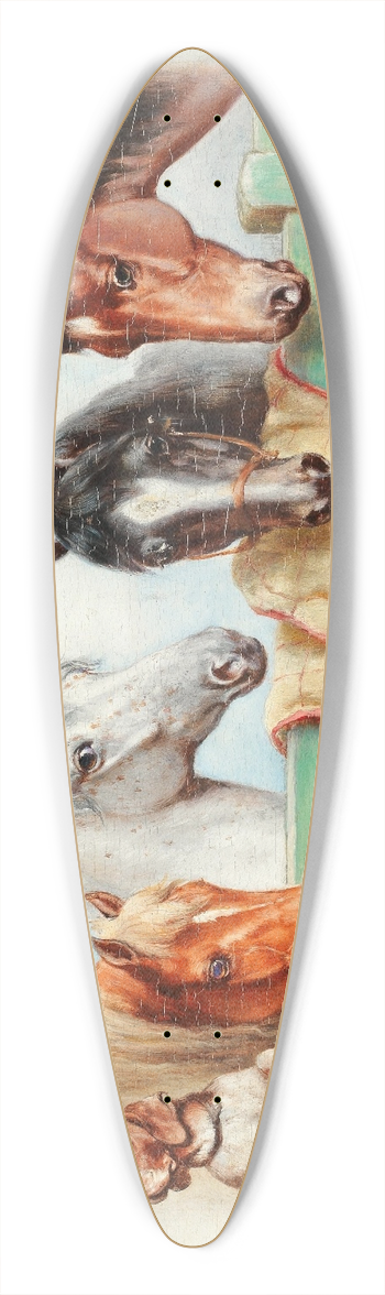 Carl Reichert - Ein Hund und vier Pferde 39.3 inch art pintail longboard deck