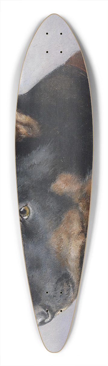 Carl Reichert - Portrait eines Dobermanns 39.3 inch art pintail longboard deck