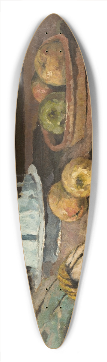 Carl Schuch - Still life with leeks, apples and cheese 39.3 inch art pintail longboard deck