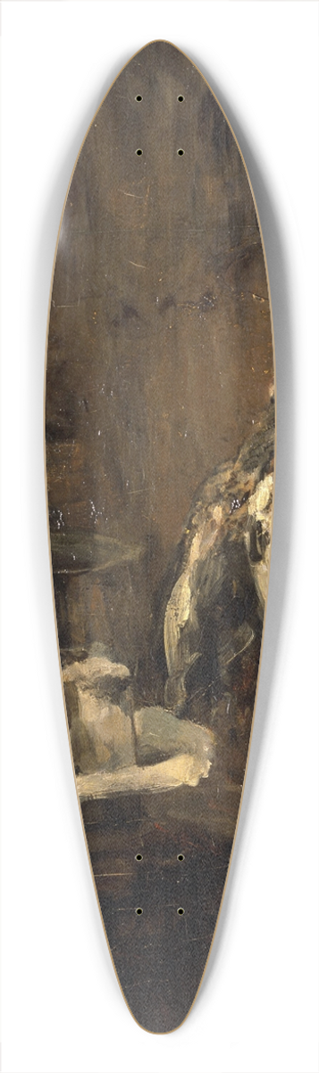 Carl Schuch - Still Life with Partridges and Cheese 39.3 inch art pintail longboard deck