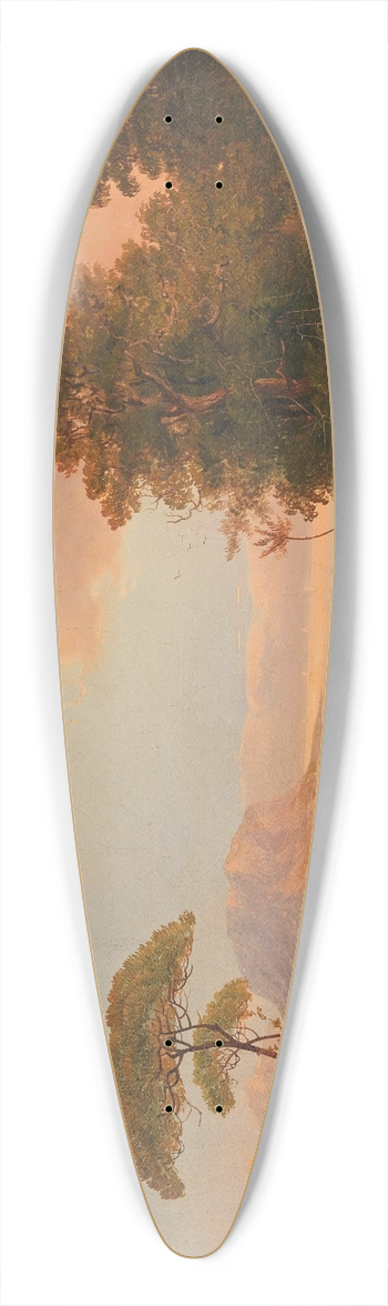 Carl Schweninger - Blick In Die Bucht Von Palermo 39.3 inch art pintail longboard deck