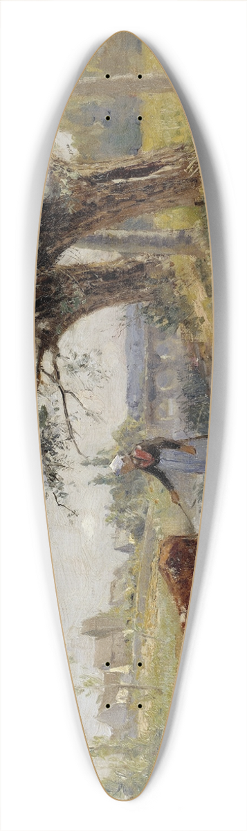 Carl Trgrdh - Countryside near Grez-sur-Loing 39.3 inch art pintail longboard deck