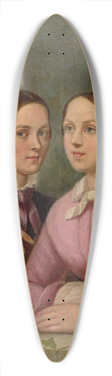 Caroline Bardua - Double portrait of the nieces Bardua 39.3 inch art pintail longboard deck