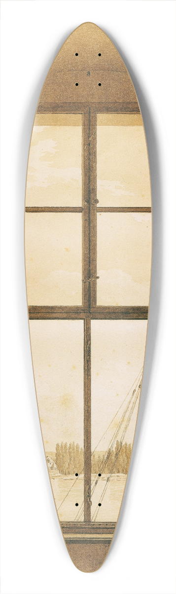 Caspar David Friedrich - Blick aus dem Atelier des Knstlers (rechtes Fenster) 39.3 inch art pintail longboard deck